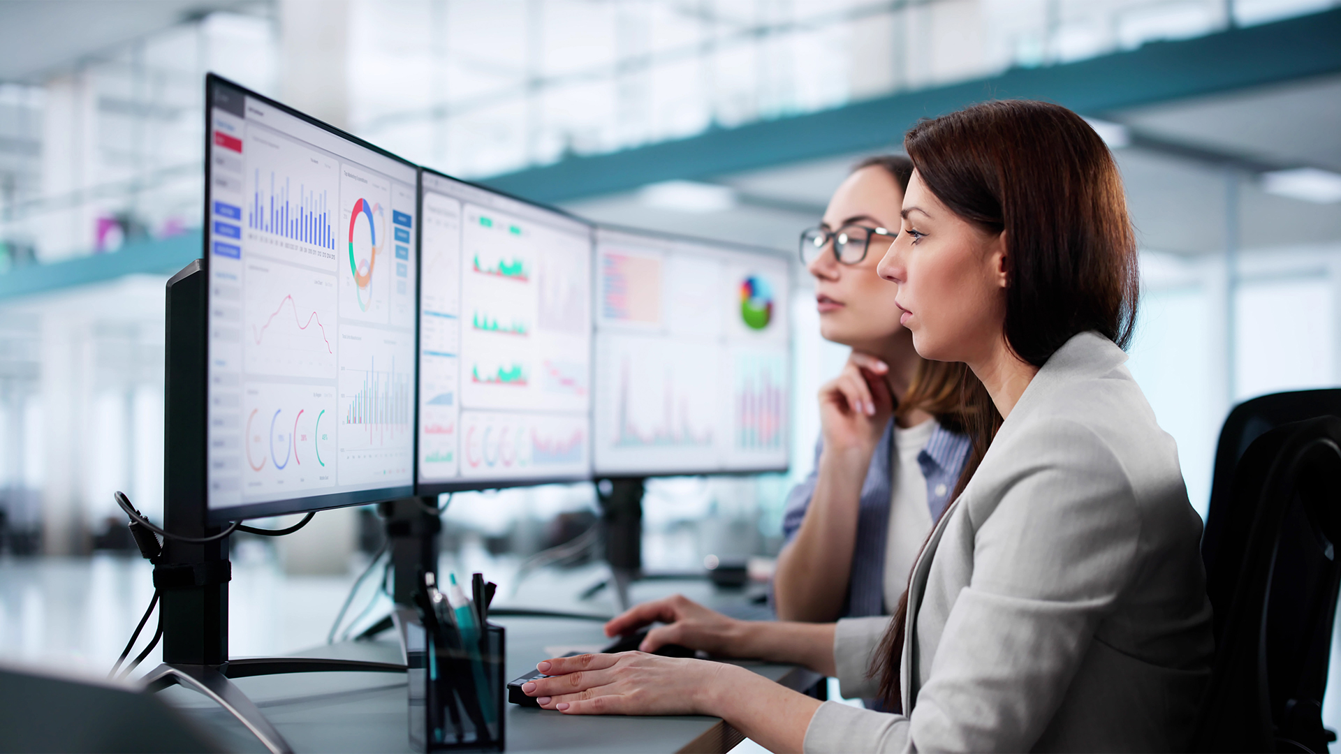 Female Data Analyst Analyzing KPIs