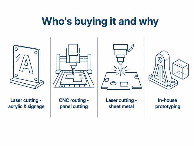 Infographic: Which Small Businesses in the UK Use Laser Cutting and CNC Machining, and for What Purposes